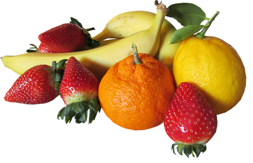 Foods that help get rid of acne: Image of mixed fruits.