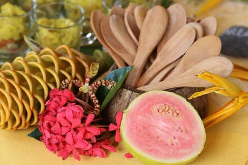 Image of guava on a table.