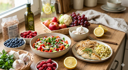 Variety of kidney-friendly foods