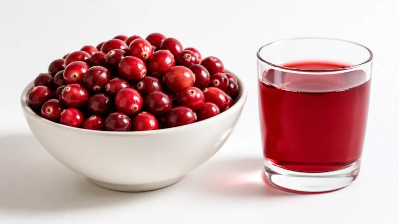 fresh cranberries and juice — UTI support food during fever