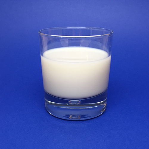 small glass of milk