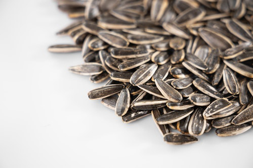sunflower seeds overflowing on the table