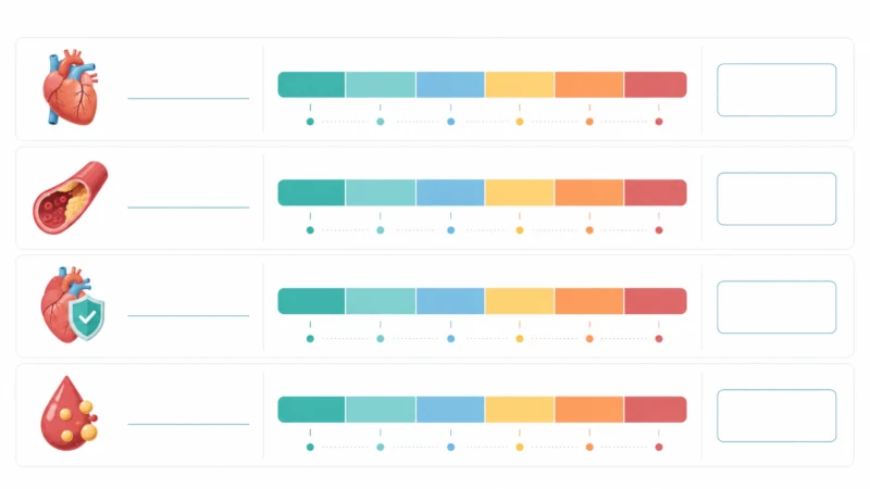 Chart for understanding total cholesterol, LDL, HDL and triglyceride results
