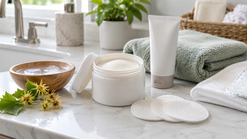 Witch hazel medicated pads and topical care products for external hemorrhoid and postpartum relief
