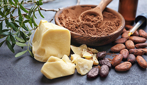 cocoa fat and cocoa powder