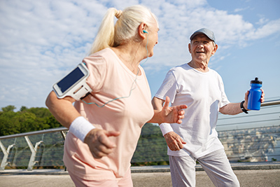 older couple on a jog