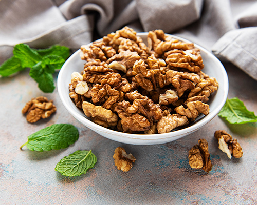 walnuts in a plate