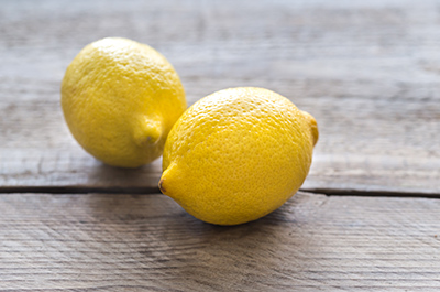 two lemons on a table