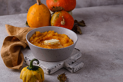 bowl of pureed squash