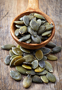 squash seeds on a table