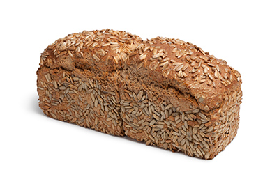 loaf of bread with sunflower seeds baked into it