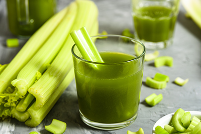 glass of celery juice