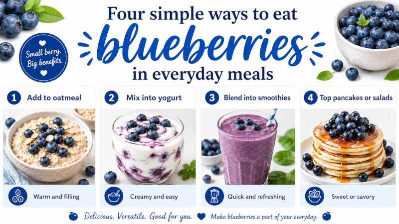 Four simple ways to eat blueberries in everyday meals