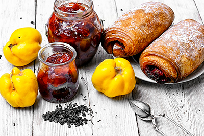 pastries made with the quince fruit jelly