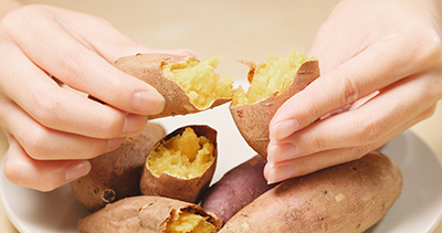 soft baked sweet potatoes