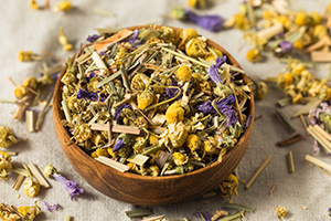 reduce anxiety and stress bowl of chamomile herbals