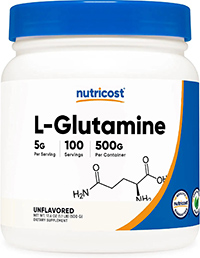 Nutricost L-Glutamine Powder (500 Grams) Unflavored - Gluten Free & Non-GMO, 100 Servings