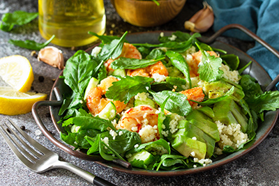 an avocado salad on a plate