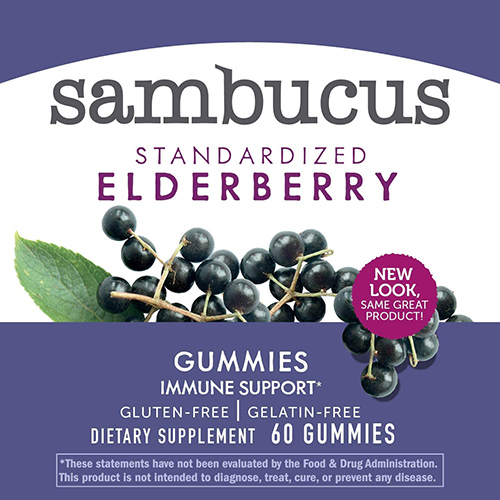 Natures Way Sambucus Elderberry Gummies with Vitamin C and Zinc