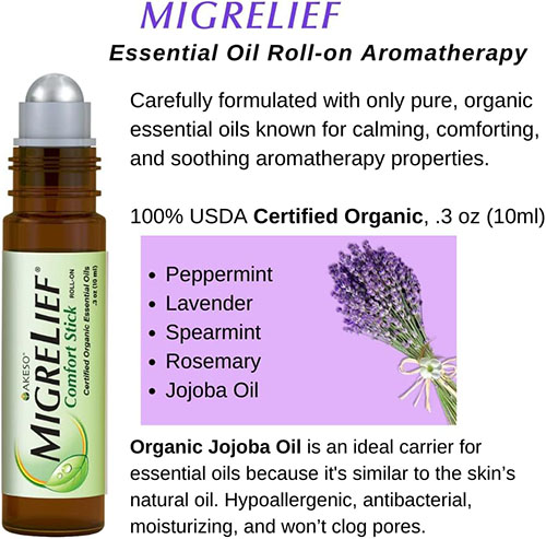 MigreLief Comfort Stick, Migraine and Headache Essential Oil Roll-On