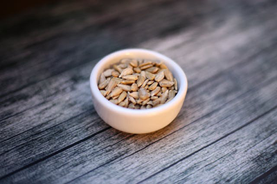 bowl of sunflower seeds