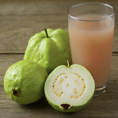 guava juice in a glass
