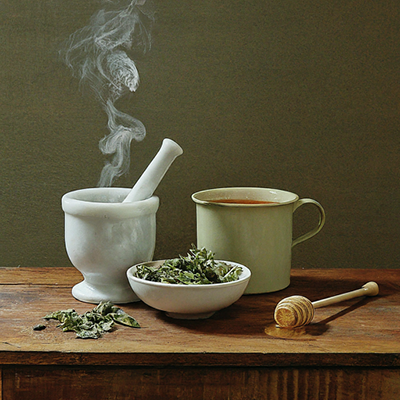 high mallow herbal tea preparation