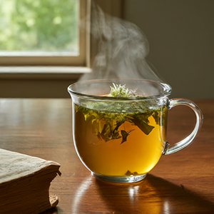 a cup of horseweed tea