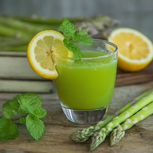 Glass of asparagus juice