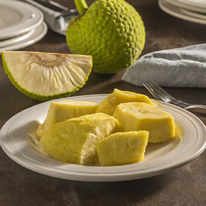 Breadfruit on a plate