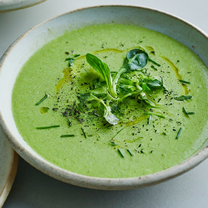 bowl Mache lettuce soup