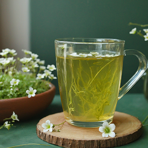 cup of saxifrage plant tea