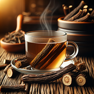 cup licorice root tea