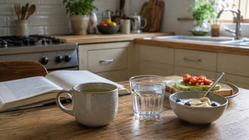 Unsweetened nettle tea served as part of an everyday herbal tea routine
