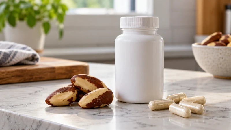 Brazil nuts and selenium supplements illustrating the importance of avoiding excessive selenium intake