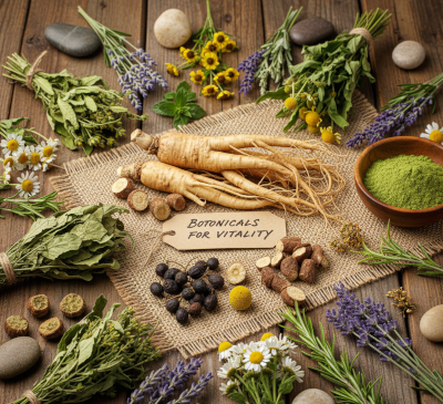 A variety of the best herbs for male stamina with a natural earthy feel