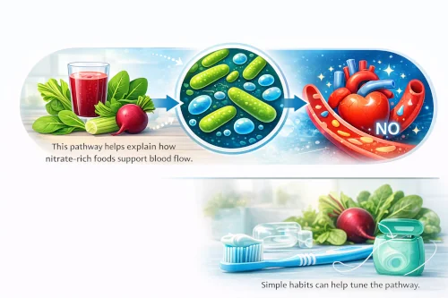 infographic showing the oral nitrate pathway